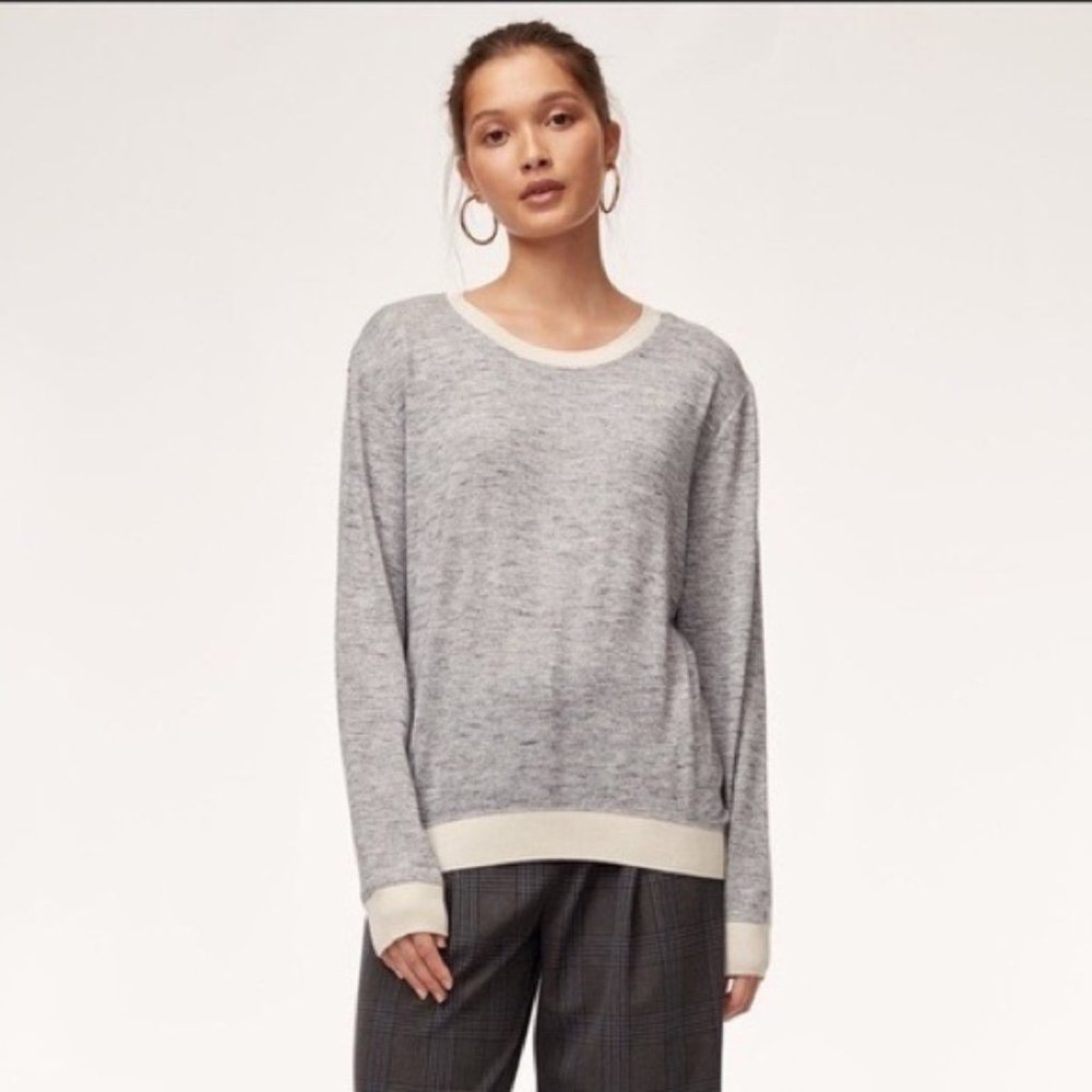Wilfred Light Gray Berri Pullover Thin Sweater - image 1